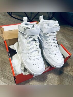 Nike White Mesh Kids Sneakers